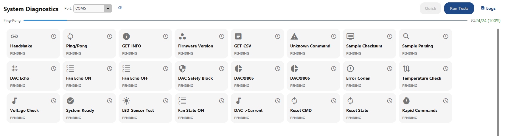 Fig. 90: Click Run Tests Button